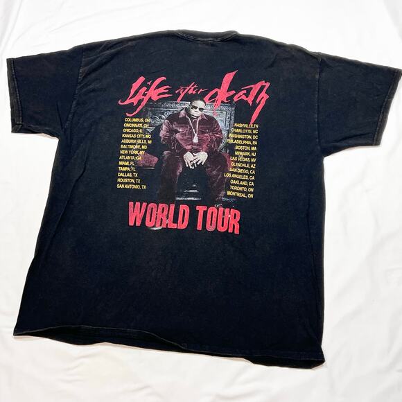 The Notorious Big T-Shirt Life After Death World Tour Shirt Large Double Sided - Picture 2 of 5